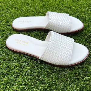 NWT Cole Haan White Interciato Leather Flats size 5.5